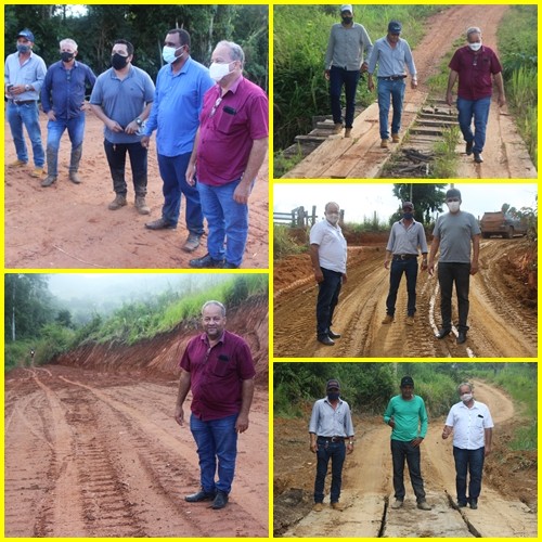 Prefeito Miltinho visita trecho da linha G8 antes e depois de realizados  trabalhos.